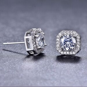 Affinity Diamond Platinum Ring earrings, 2.20 carats, 14K